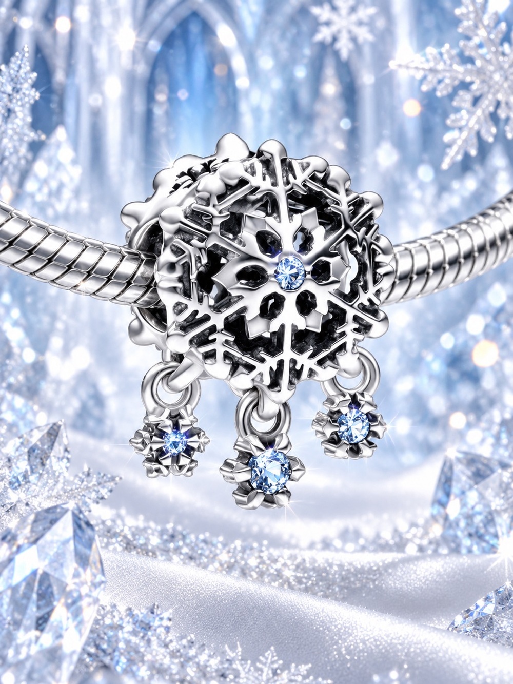 Snowflake Drop Charm